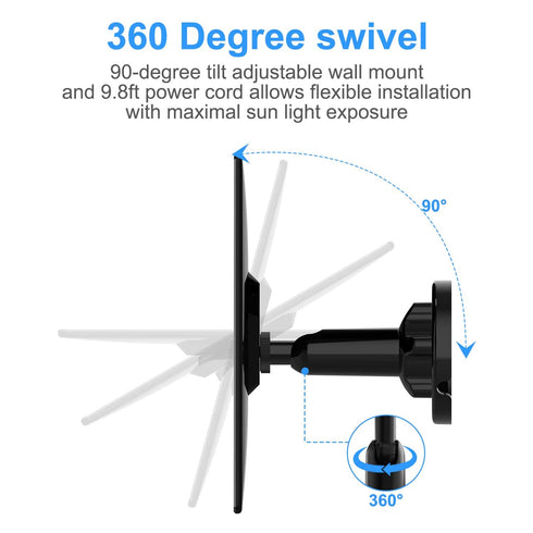 3W Solar Panel for Outdoor Wireless Security Camera, Continuously Power USB Solar Panel IP65 Waterproof, Adjustable Security Wall Mount (Black)...