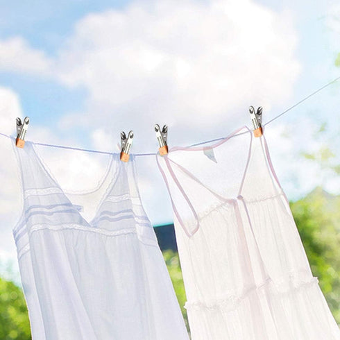 Stainless Steel Clothes Pins: 30 Packs Metal Beach Towel Clips, Pool Cover Clips,Heavy Duty Close Pins ?Hanging Towel Clamp Cloth Clips?Beach Chai...