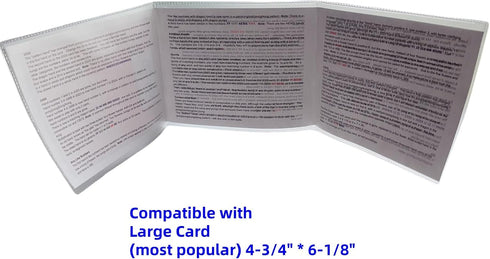 Mahjong Card Sleeve 1 piece for National Mah Jongg League Scorecard - Large Cover (Fits 6.12 x 4.8 inch Mahjong Score Card) PVC Durable, Card Hold...