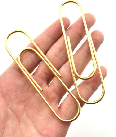 HAHIYO Paperclips 4 inch (100mm) Extra Large Paper Clips Sturdy Bright Gold Vinyl Coated Prevent Scratching Tearing The Pages for Bookmark Organiz...