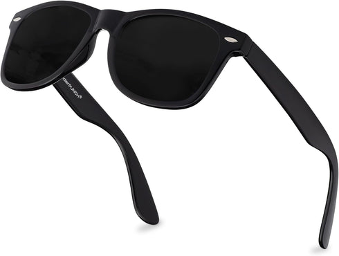 grinderPUNCH Super Dark Black Lens Men's Sunglasses Retro Classic 80's Stylish Trendy Shades...