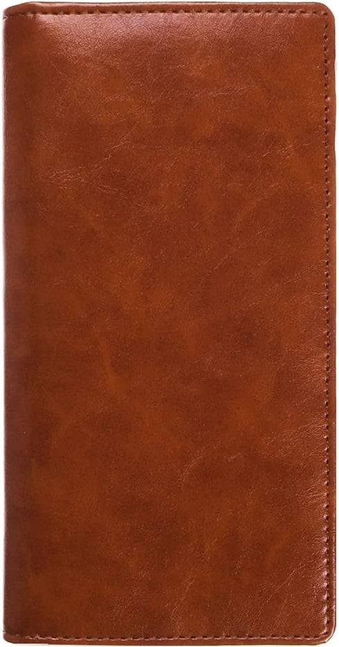 Leather Checkbook Cover for Men Women RFID Blocking by GNEGNI...