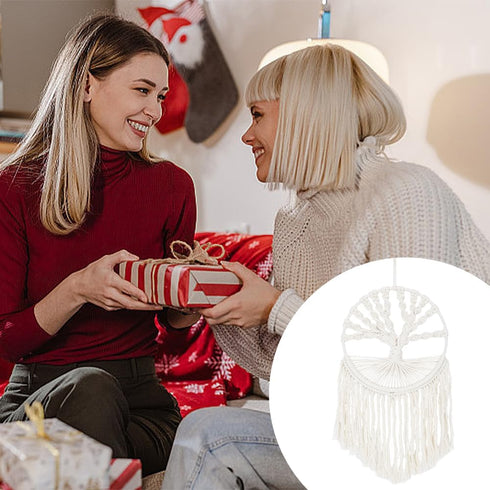 FREEBLOSS DIY Macrame Tree of Life Wall Hanging Kit Macrame Tapestry Wall Hanging Tree of Life Dreamcatcher Wall Hanging Decor for Living Room Mac...