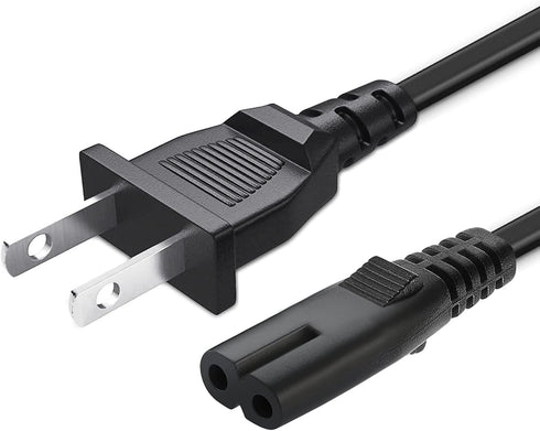 2 Prong AC Power Cord Fit for JBL Bar 2.1 3.1 5.1 9.1 Soundbar Speaker JBL PartyBox 100 110 200 300 310 710 1000 On-The-Go Speaker Charger Supply ...