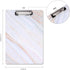WAVEYU Marble Hardboard Office Clipboard, Decorative Clipboard with Low Profile Clip Chic Designed for Students Classroom School and Office Use, W...