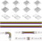 BTF-LIGHTING SMD 6 Pin 12mm 0.47in Width Transparent Connector Kit 8pcs Corner Connector 4pcs Gapless Solderless Connector 4pcs 5.9in Long 22AWG E...
