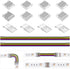 BTF-LIGHTING SMD 6 Pin 12mm 0.47in Width Transparent Connector Kit 8pcs Corner Connector 4pcs Gapless Solderless Connector 4pcs 5.9in Long 22AWG E...