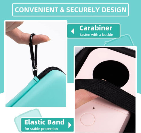 Phomemo D30 D35 Label Maker Case, Waterproof Storage Bag Compatible with NELKO P21/NIIMBOT D11/JADENS D110/SUPVAN E10 Label Printer, Fits for Mini...