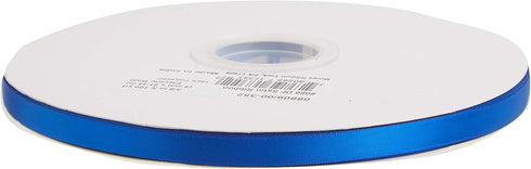 Morex Ribbon Double Face Satin Ribbon 3/8" X 100 YD Electric Blue Ribbon for Gift Wrapping, Birthday Gift Cards, Satin Dress for Women, Silk Ribbo...