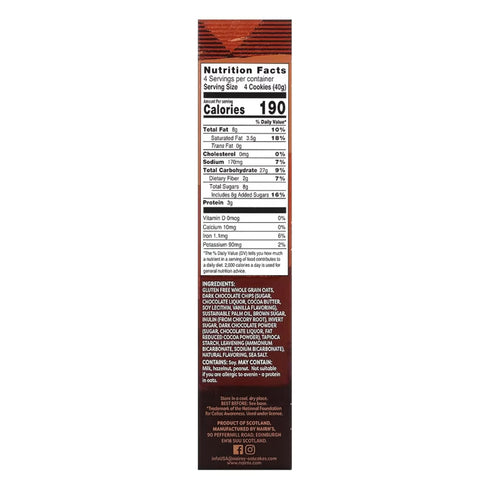 Nairn's Gluten-Free Chocolate Chip Oat Grahams - Healthy, Tasty and Safe for Celiacs. Perfect On-the Go Snack. High Fiber, No Artificial Colors, F...
