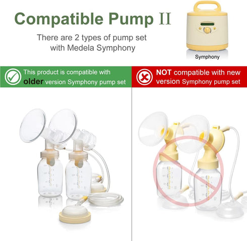 Maymom Pump Parts 2X Detachable Breastshield (24mm) with Valve Membrane and Maymom Connector,Compatible with Medela Breast Pump Parts...