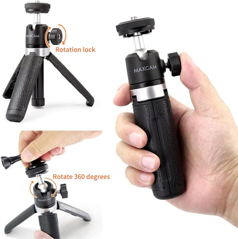 Extension Pole Tripod, Mini Selfie Stick Tripod Stand Handle Grip for Webcam iPhone Samsung Smartphone Gopro DJI Pocket Canon Sony Cameras Vloggin...