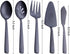 Matte Black Large Serving Utensil Set, FULLYWARE Stainless Steel Large Hostess Serving Set, include Serving Spoon, Slotted Serving Spoon, Serving ...