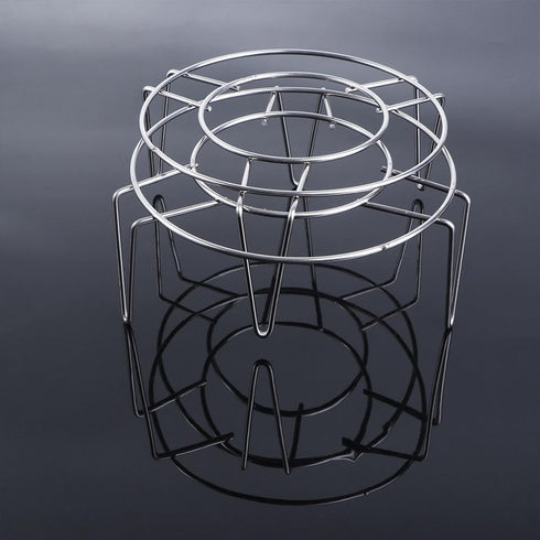 2 Pcs Stainless Steel Steam Rack, 2.6 Inch Tall Heavy Duty Pressure Cooker Trivet Rack Stands, Steaming Rack, Pot Pan Cooking Stand...