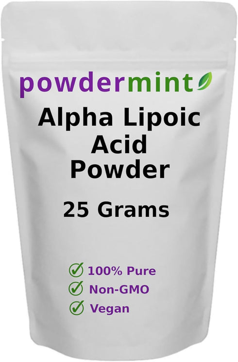 Alpha Lipoic Acid Powder (RS-ALA, Pure ALA) (Multiple Sizes) Antioxidant (25 Grams) Scoop Included…...