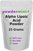 Alpha Lipoic Acid Powder (RS-ALA, Pure ALA) (Multiple Sizes) Antioxidant (25 Grams) Scoop Included…...