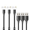 NetDot Gen10 2in1 Nylon Braided Magnetic Charging Cable Fast Charging and Data Transfer for Micro USB and USB C Android Smartphones (6.6ft / 3 Pac...