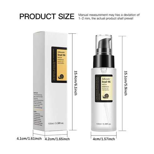 Snail Mucin Serum, Advanced with 96% Snail Mith Mucin Power Repairing Essence Moisturizer, Snail Secret Filtrate for Dull Skin & Fine Lines, Hydra...