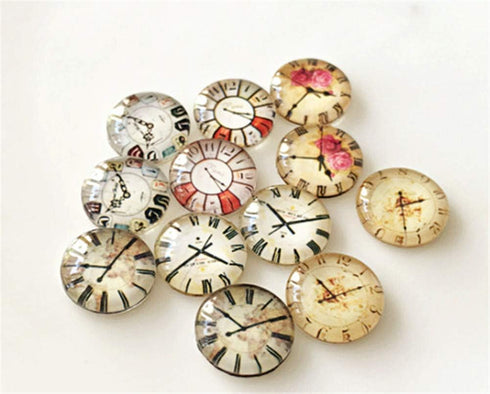 100 Pieces Round Glass Cabochon Clear Dome Tiles Flat Back for Cameo Pendants Photo Jewelry Handcrafts DIY Findings Rings Necklaces (16mm/0.6")...