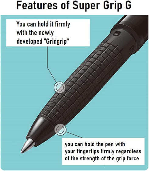 PILOT Super grip G 0.7mm Ocean Plastic Knock Type Oil-based Ballpoint Pen BSGK-10FOP-OB 5 Piece Set Japan Import With Original Stylus Ballpoint To...