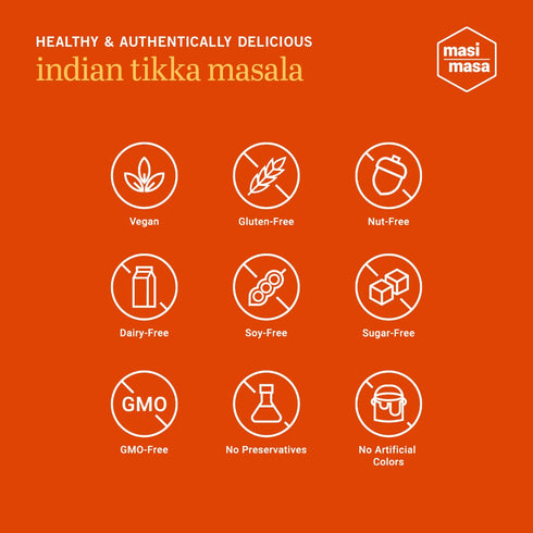 MASI MASA Indian Tikka Masala Spice Blend (3 pack), Curry Seasoning for Simmer Sauce, Marinade or Rub, 12 Spice Mix, Vegan, No Gluten, Soy, Dairy,...