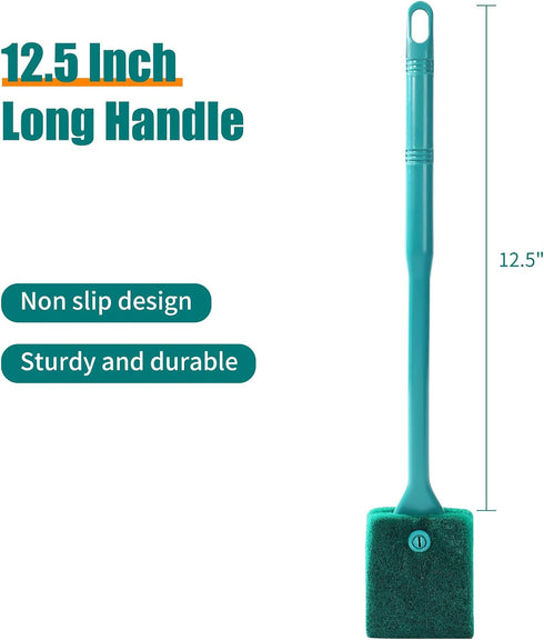 AQUANEAT Fish Tank Cleaning Tools, Aquarium Brushes, Algae Scrubber, Fish Tank Sponge Cleaner...