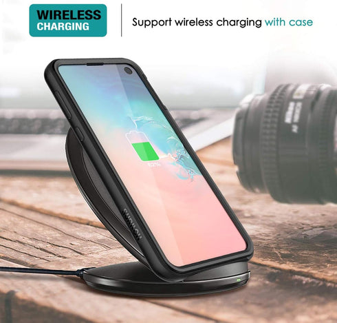 SURITCH Case for Samsung Galaxy S10e,?Built in Screen Protector??Support Wireless Charging? Rugged Back Cover Hybrid Bumper 360 Protective Case Ma...
