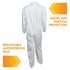 KleenGuard™ A40 Liquid & Particle Protection Coveralls (37694), White, 4XL...