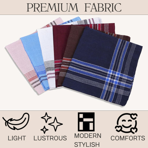Men's Handkerchiefs 12 Pack Soft Handkerchiefs for Men Premium Assorted Mens Pocket Square Gents Hankies, Gifts for Men Women...