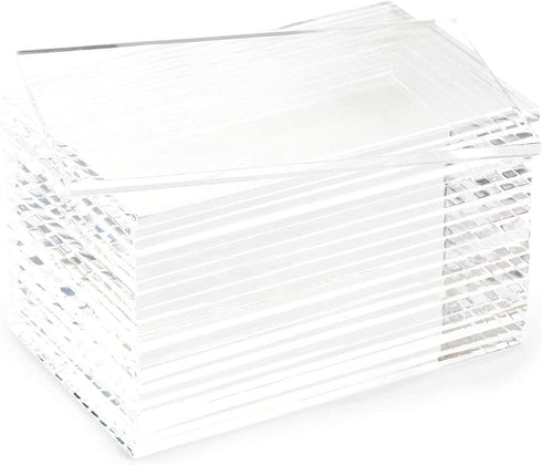 Bright Creations 20-Pack Clear Acrylic Place Cards for Seating, Wedding Guest Names, Table Settings, Dinner Parties, Food Labels, Party Decor, 3.5...