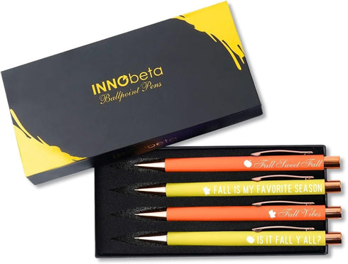 InnoBeta Fall Gifts, Ballpoint Pen Set of 4, Gift Ideas for Fall Lovers, Autumn Lovers, Fall Sweet Fall...