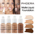 PHOERA Foundation,Flawless Soft Matte Liquid Foundation 24HR Oil Control Concealer Foundation Makeup (1 Pcs-104- Buff Beige)...