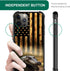 TnXee Case Compatible with iPhone 12 Pro Max Case, Wood Grain American Flag Alligator Pattern Design case for iPhone 12 Pro Max Cases for Mans Wom...