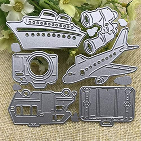 Aircraft Camera Bag Travel Kit Plane Car Cutting Dies,DIY Scrapbooking Artist Metal Cutting Dies Stencils Scrapbooking Decorative Embossing Folder...