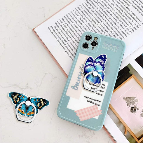 Phone Ring Holder Stand,Butterfly Phone Ring Stand Holder 360 Rotation Finger Ring Grip Stand for Cellphones,Smartphones and Tablets (Butterfly Ph...