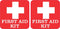 StickerTalk First Aid Kit Vinyl Stickers, 1 sheet of 2 stickers, 2.5 inches by 2.5 inches each...