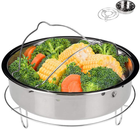 Secura Stainless Steel 6-quart Electric Pressure Cooker Steam Rack Steamer Basket Insert Set...