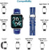 Moran Leather Bands Compatible with Apple Watch 49mm 45mm 44mm 42mm 41mm 40mm 38mm Butterfly Clasp Replacement Calfskin Strap for iWatch Ultra Ser...