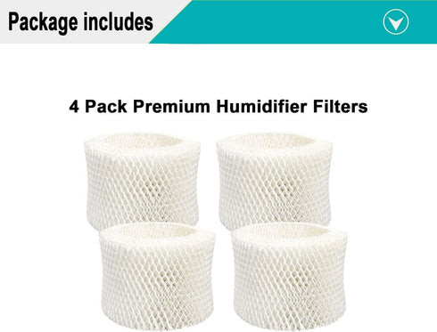 Lemige 4 Pack HAC-504 Humidifier Filters for Honeywell Humidifier HAC-504, HAC-504AW, HAC504V1, HCM350, HCM-350W, HCM-300T, HCM-315T, HCM-600, HCM-710, Replacement Filter A