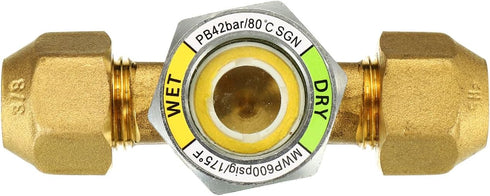 PATIKIL Sight Glass, 3/8 x 3/8 SAE Universal Liquid Moisture Indicator for Air Conditioning HVAC Refrigeration......