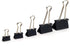 120 RUBEX Binder Clips, Black Color and Mixed Size: Small Medium Large Binder Clips, Binder Clips, Paper Binder Clips, Big Metal Paper Clamps for ...