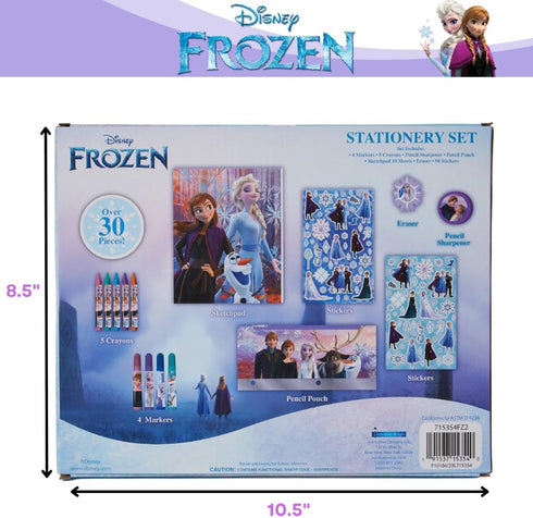Disney Frozen Kids Coloring Art and Sticker Set, 30 Pcs. School & Craft Supplies with Pencil Case...
