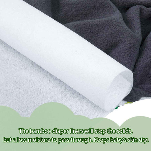 ALVABABY Diaper Liner for Baby Cloth Diapers 11.8x7.1 Inch Natural Soft Disposable Diaper Liners Fragrance Free Chlorine Free 100 Sheets...