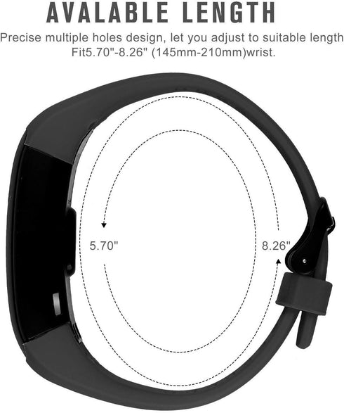 Bands Replacement Compatible with Garmin Vivosmart HR, Black Strap with Black Metal Buckle Fitness Sport Wristband, Screwdriver Included...