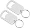 Stainless Steel Flat Beer Bottle Opener Keychain, Sturdy and Durable 2 Pcs to Send to Friends, Light and Easy to Carry, Suitable for All Beer Bott...