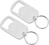 Stainless Steel Flat Beer Bottle Opener Keychain, Sturdy and Durable 2 Pcs to Send to Friends, Light and Easy to Carry, Suitable for All Beer Bott...