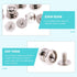 Swpeet 30Sets Sliver 8x10x10mm Chicago Screws Round Head Button Stud Slotted Screws Nail Rivet Leather Rivets Craft Belt for DIY Craft Leather Cra...