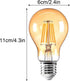 A60 LED Bulb 6W Edison Vintage Light Bulbs 60 Watt Equivalent Dimmable E26 Base Light Warm Yellow 2200K Bulb 600 Lumen Amber Glass Antique Globe L...