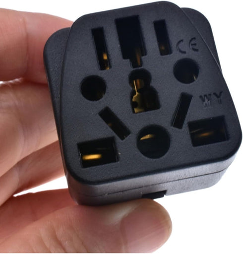 2-Pack ALINNA US Travel Plug Adapter, EU to US Plug Adapter, Universal EU UK AU CN JP to USA (Type B), Grounded 3 Prong USA Wall Plug Adaptor Outl...