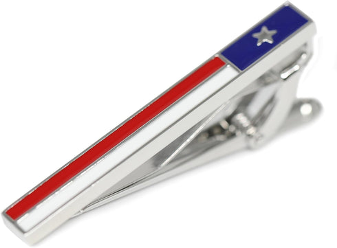 State of Texas Flag Tie Clip Lone Star Flag Tie Bar In Box...